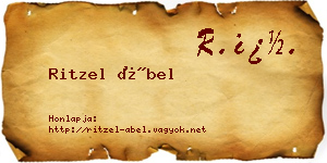 Ritzel Ábel névjegykártya