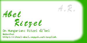 abel ritzel business card
